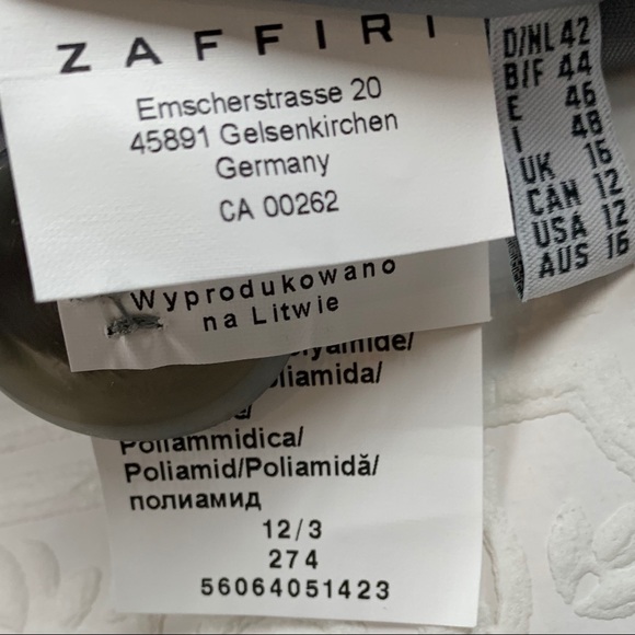 Zaffiri Virgin Wool Blend Gray Plaid Skirt SZ 12 - Picture 5 of 6